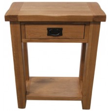 K.interiors Collection Hardwick Oak Telephone Table With Lacquer Finish, Brown