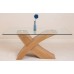 Valencia Oak Small 160cm X 90cm Glass Dining Table With 4 Or 6 Montana Leather Chairs (available In 4 Colours) (6, Ivory)