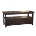 Homescapes Mangat Coffee Table Cum Tv Unit, 100% Mango Wood Furniture, Walnut Shade. 110 X 50 X 50 Cm