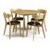 Serene Furnishings The Dining Collection Solid Oak And Veneer Croydon Round Dining Table, 100 Cm , Brown