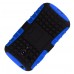 Magic Global Gadgets - New Blue Heavy Duty Armour Triple Defender Tough Shockproof With Stand Hard Case Cover For Samsung Galaxy S3 Mini I8190 With Screen Guard & Stylus