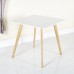 Scandinavian Retro White Dining Table And Chairs With Solid Oak Legs (dining Table)