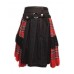 Dark Star Tartan Pleated Mini Ds/sk/51142 & Pvc Coffin Purse With Handle Ds/bg/522cw (black/red, One Size/uk 8 10 12 14*)