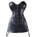 Free Uk Delivery Stunning Ladies Good Quality Soft Leather Look Black Corset (corset Bustier + Gothic Skirt ), Size - 4xl (18-20) By Aimerfeel