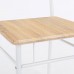 Aingoo 5 Pieces Dining Set Mdf Dining Table And 4 Chairs,white And Oak