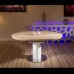 Modern Dining Table White Gloss Round / Oval Extending 1050-1350mm New Modern Dining Table White Gloss Round / Oval Extending 1050-1350mm New