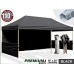 Eurmax 6 X 3m Pop Up Gazebo, Trade Show Marquee, Commercial Grade With Aluminum Foot Legs With Sides, And Wheeled Carry Bag (black)