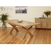 1home Solid Oak Extenable Dining Table W/cross Legs Furniture Extending 200cm To 240cm (table Only)