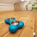 Hing Designs The Bone Bowl With Non Slip Rubber Feet And Dishwasher Safe Removable Stainless Steel Bowls, Blue