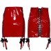 Sexy & Fetish Retro Pvc Wetlook Shine Girdle Cincher Garter Suspender Belt W/ 6 Adjustable Garters Suspenders G-string