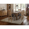 Julian Bowen Astoria Oak Extending Dining Table Set With 4 Chairs, Light Oak