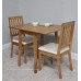 Solid Wood Extending Dining Table + 2 Chairs - Oak Finish
