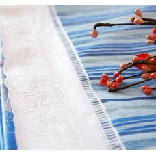 [sky Blue] Waterproof Lace Trim Tablecloths/table Cloths/table Cover (152*203cm)