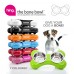 Hing Designs The Bone Bowl With Non Slip Rubber Feet And Dishwasher Safe Removable Stainless Steel Bowls, Green