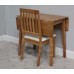 Solid Wood Extending Dining Table + 2 Chairs - Oak Finish