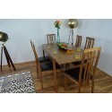 Extending Honey Oak Dining-room Table And 6 Chairs Solid Wood Dinner Set Cambridge- Extendable-modern-wooden,dinner Tables Extend Sets