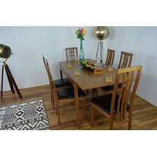 Extending Honey Oak Dining-room Table And 6 Chairs Solid Wood Dinner Set Cambridge- Extendable-modern-wooden,dinner Tables Extend Sets