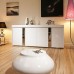 Modern Dining Table Oak Veneer Round / Oval Extending 1200-1600mm 2088