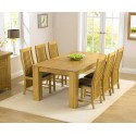 Chunky Solid Wood Tuscany 180cm Dining Table With Six Solid Wood Dining Chairs