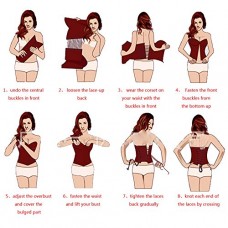 Franato Women's Molded Cup Overbust Sexy Bustier Corsets Xx-large Red