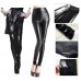Woman Sexy Wet Look High Waisted Tight Legging (party Look) (m (uk 10-12), Shiny Black)
