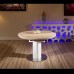 Modern Dining Table Oak Veneer Round / Oval Extending 1200-1600mm 2088