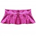 Tiaobug Womens Pantent Leather Pleated Mini Skirt With Inside Panties Clubwear Rose One Size