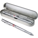 Trixes 4 In 1 Red Laser Pointer Pen Silver Pda Stylus Led Teaching Gadget Pen
