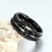 Yc Top Classic Black Titanium Steel Cubic Zirconia 8mm Fashion Men Ring Size X 1/2 Uk
