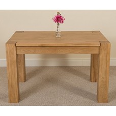 Kuba Chunky Solid Oak 125 X 80 X 77 Cm Dining Room Kitchen Table