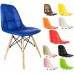 2x Replica Charles Eames Dining/office Chair (pair) With Wooden Legs, New Cushioned Design For Extra Comfort, Modern Lounge Furniture (blue)