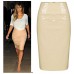 New Womens Ladies Celebrity Inspired Wet Look Midi Skirt (uk 8, Nude Pink) New Womens Ladies Celebrity Inspired Wet Look Midi Skirt (uk 8, Nude Pink)