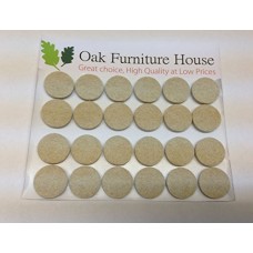 24 Oak Furniture Self Adhesive Felt Pads Wood Floor Protectors (20mm)