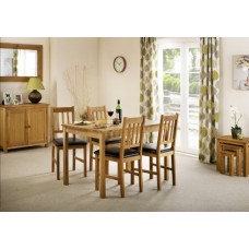 Julian Bowen Coxmoor Solid Oak Square Dining Table, Oak