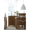 K.interiors Collection Chester 1.4 M Oak Extending Dining Table With Matt Lacquer Finish, Brown