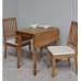 Solid Wood Extending Dining Table + 2 Chairs - Oak Finish