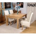Exeter Solid Oak Dining Room Furniture Extending Dining Table 2.1metre