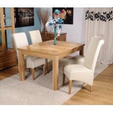 Exeter Solid Oak Dining Room Furniture Extending Dining Table 2.1metre