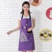 Moolecole Womens Kitchen Aprons Waterproof Bib Overalls Anti-oil Stain Adult Sleeveless Pvc Butterfly Pinafore Apron With One Pockets For Cooking Baking Purple