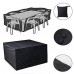 Feikai Outdoor All Weather Furniture Cover, Waterproof Rain Cover Garden Cases Shelter Square Patio Rattan Wicker Tables Chairs Dining Cube Sofa Sets Protection (black M 126x126x74cm)