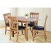 Extending Dining Set | Antique Oak Solid Wood Extendable Dining Table & 4 Chairs