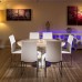 Modern Dining Table Oak Veneer Round / Oval Extending 1200-1600mm 2088