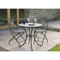Trueshopping High Quality Sawley Bistro Tiled Garden Patio Outdoor Dining Set Table And 2 Chairs Hard-wearing Cafe Style Easy To Assemble