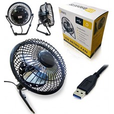 Ga Gadgets Black Portable Metal (with Metal Blade) Usb Retro Desk Fan For Pc , Laptop ,ultrabook, Chromebook, Apple Macbook , Imac