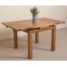 Cotswold Rustic Solid Oak 90 Square Extending Dining Table