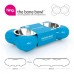 Hing Designs The Bone Bowl With Non Slip Rubber Feet And Dishwasher Safe Removable Stainless Steel Bowls, Blue