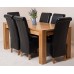 Kuba Solid Oak Dining Table With 6 Or 8 Montana Chairs *available In 4 Colours* (black, 6)