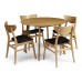 Serene Furnishings The Dining Collection Solid Oak And Veneer Croydon Round Dining Table, 100 Cm , Brown