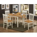 Hgg - Dining Set With 4 Chairs - Extending Dining Table And Chairs - Kitchen Table And Chairs - Dining Set - Table And 4 Chairs - Oak And White