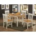Hgg - Dining Set With 4 Chairs - Extending Dining Table And Chairs - Kitchen Table And Chairs - Dining Set - Table And 4 Chairs - Oak And White